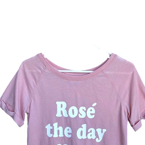 Grayson Threads Pink Blush Rose The Day Away Graphic T-Shirt Size Extra Small - Picture 3 of 15